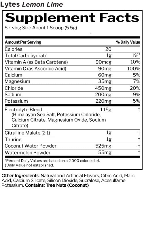 Lytes+ 40 Serving Lemon Lime